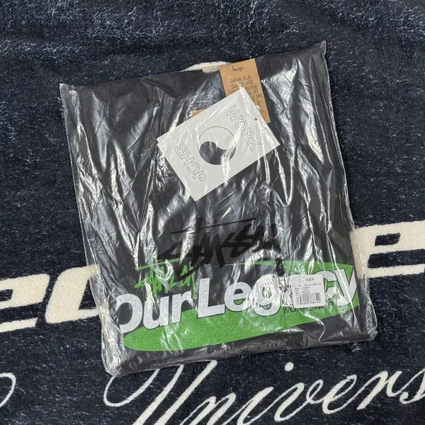 [BUNJANG] Stüssy x Our Legacy Workshop Swill Pigment Dyed T-Shirt Black / 스투시 아워레가시 워크샵 스윌 피그먼트 다이드 티셔츠 S