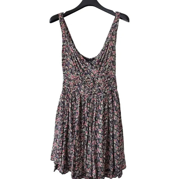 [BUNJANG] Floral Mini Dress with Waist Banding / S/ 밴딩 꽃무늬 미니원피스