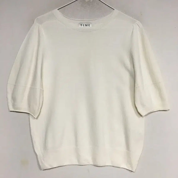 [BUNJANG] TIME 23 Short Sleeve Knit Top / 23 TIME 타임 반팔 니트