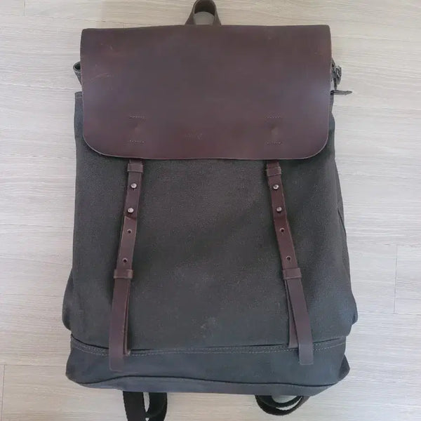 [BUNJANG] Mandarina Duck Kim Woo Bin Waxed Canvas Leather Mix Backpack / 만다리나덕 상속자들 김우빈 백팩