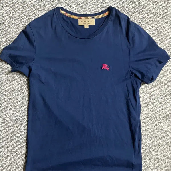 [BUNJANG] Burberry Logo Short Sleeve T-Shirt Navy / 버버리 로고 반팔 티셔츠 네이비