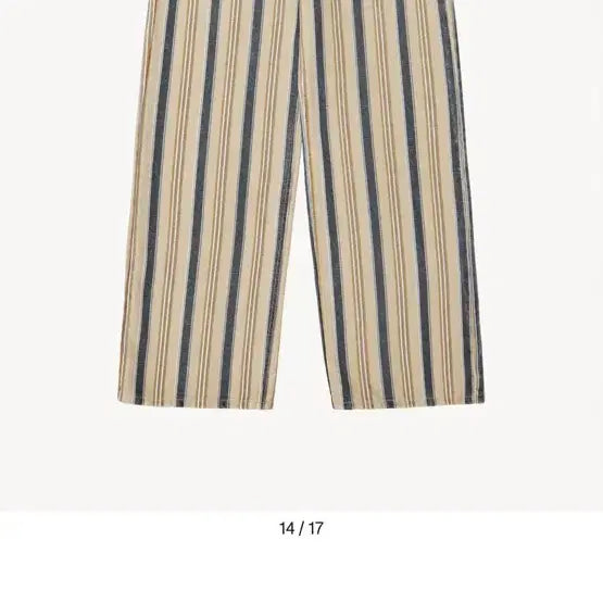[BUNJANG] Mundal Granada Stripe Denim Beige S / 문달 그라나다 스트라이프 데님 베이지S