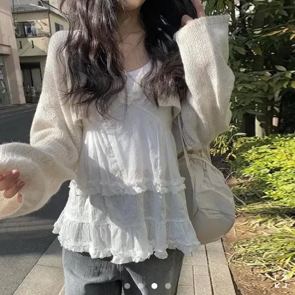[BUNJANG] Aniwonmore Easy Lace Layered Camisole / 애니원모어) 이지 레이스 레이어드 나시