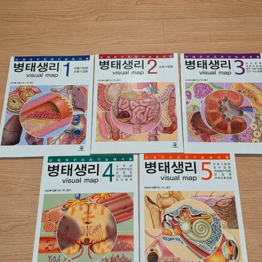 [BUNJANG] Pathophysiology Visual Map Set (5 Volumes) / 인체의 구조와 기능에서 본 병태생리 visual map (전 5권 세트