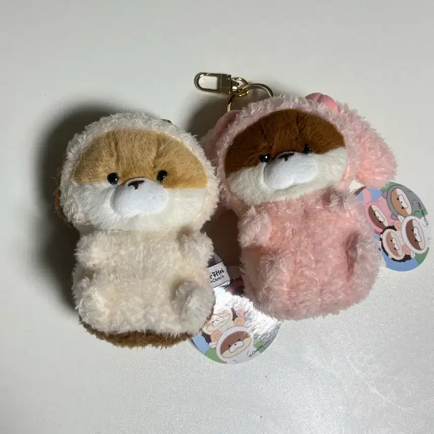 [BUNJANG] Uso Uso Chan Hedgehog & Rabbit Keychain Set / 우소우소짱 고슴도치&토끼 키링 세트