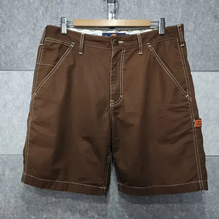 [BUNJANG] Dickies 841 Ripstop Carpenter Shorts - Brown (Size 34) / 디키즈 841 워크웨어 남성 립스탑 카펜터 쇼츠 (사이즈 34)