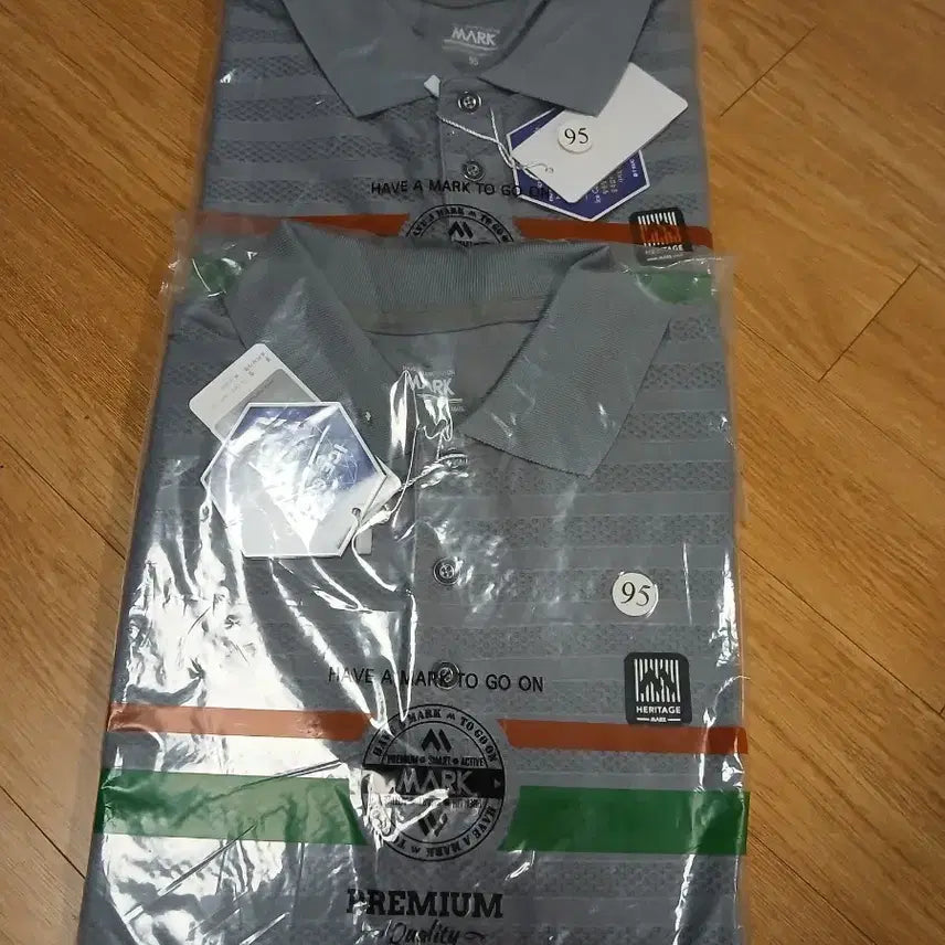 [BUNJANG] MARK&LONA Men's Stripe Collar T-shirt / 남성 골프웨어 쿨반팔 카라티(95 1개)