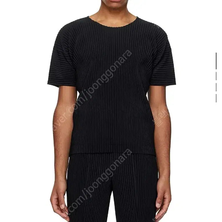 [BUNJANG] Homme Plissé Issey Miyake Black Basic T-shirt / HOMME PLISSE  ISSEY MIYAKE 블랙 베이직 티셔츠