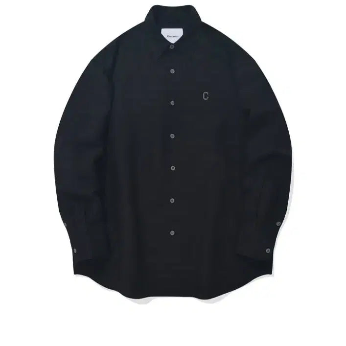 [BUNJANG] Covernat C Logo Linen Oversized Shirt Black L / 커버낫 C 로고 린넨 오버핏 셔츠 블랙 L 100~105사이즈