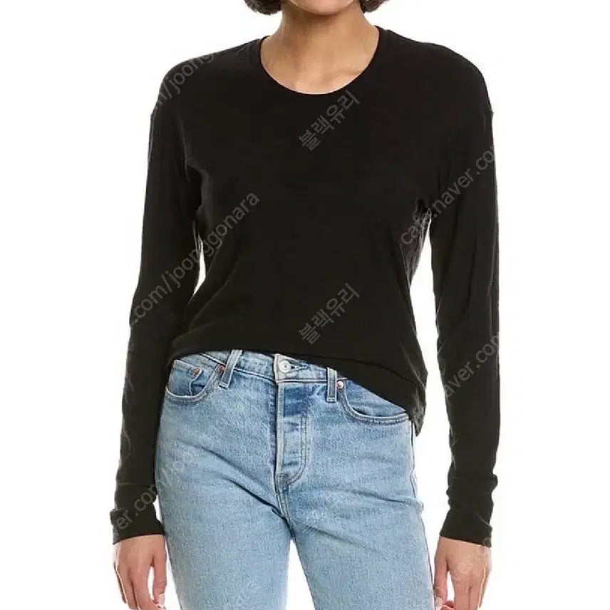 [BUNJANG] James Perse Boxy T-Shirt (Black, Navy, Size 1) / 제임스펄스 james perse 박시티셔츠 블랙, 네이비 1사이즈 새상품