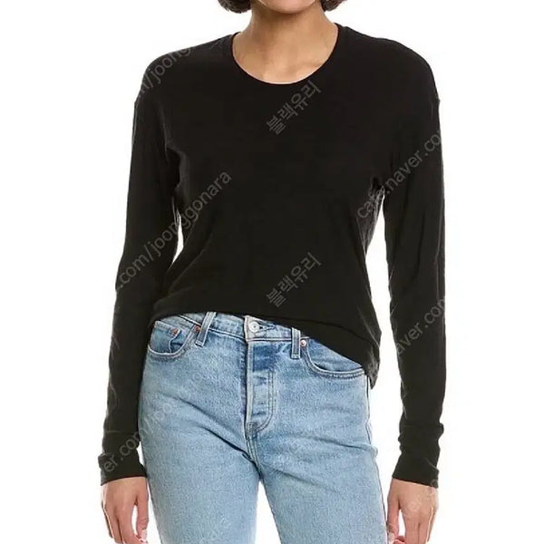 [BUNJANG] James Perse Boxy T-Shirt (Black, Navy, Size 1) / 제임스펄스 james perse 박시티셔츠 블랙, 네이비 1사이즈 새상품
