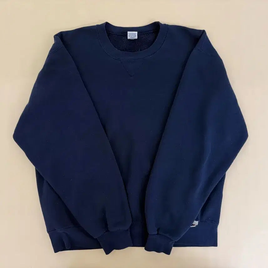 [BUNJANG] Russell Athletic 90s Navy Crewneck Sweatshirt / [L] 90s 러셀 네이비 크루넥 스웻셔츠