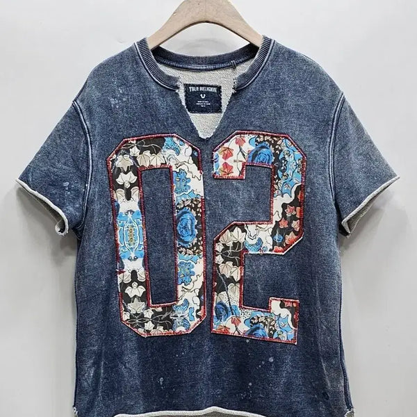 [BUNJANG] True Religion Indigo Active Top Short Sleeve T-Shirt / 트루릴리젼 인디고 액티브 탑 반팔 티셔츠