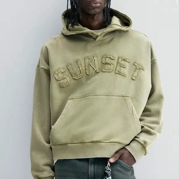 [BUNJANG] H&M Sunset Cropped Hoodie / H&M 선셋 크롭 후디
