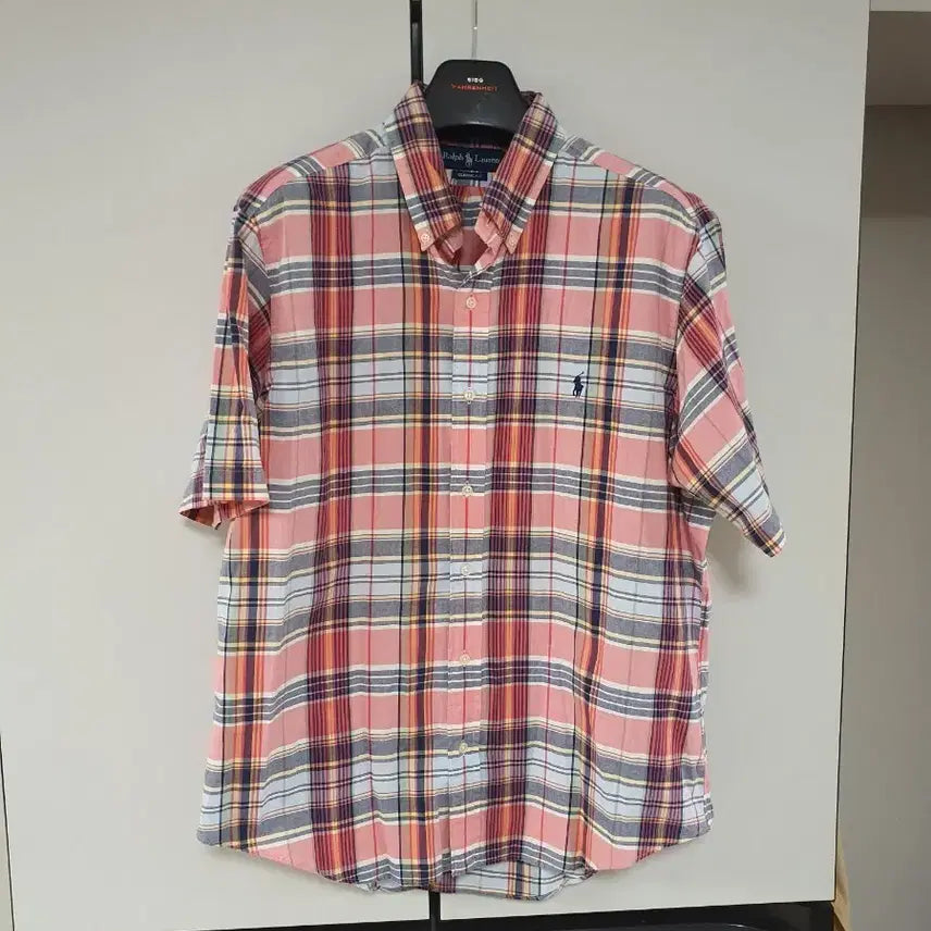 [BUNJANG] Polo Ralph Lauren Madras Flannel Check Short Sleeve Shirt Classic XL / 폴로 랄프로렌 마드라스 플란넬 체크 셔츠 반팔 남방 클래식 xl