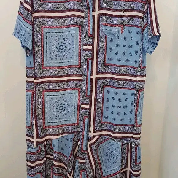 [BUNJANG] Rookie Bird Paisley Collar Dress / 루키버드 페이즐문양 카라원피스 프리 시원소재