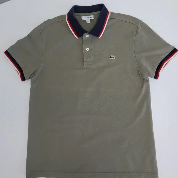 [BUNJANG] Lacoste Men's Short Sleeve Pique Polo Shirt Olive Khaki / 라코스테 카라티  올리브카키