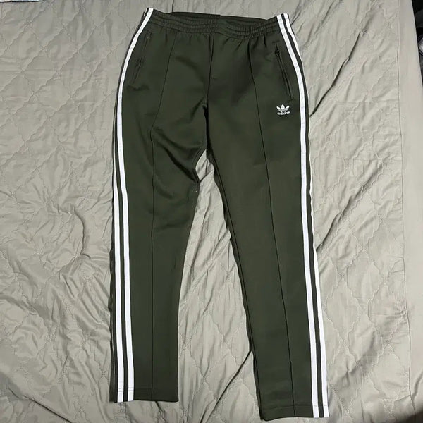[BUNJANG] Adidas Superstar Track Pants Khaki M / 아디다스 슈퍼스타 트랙팬츠 카키 M 바지 트레이닝복 츄리닝 삼선