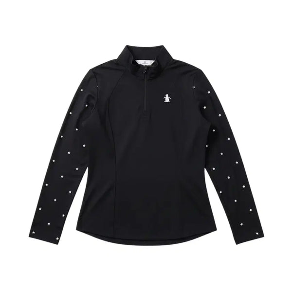 [BUNJANG] Munsingwear Golf Logo Spandex Long Sleeve T-Shirt Black (Women's S) / 여성S/ 먼싱웨어 골프 로고 스판 긴팔티 BK 22-100