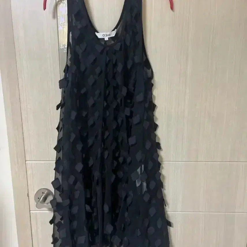 [BUNJANG] Ozsecon Layered Dress Diamond Pattern Black / 오즈세컨. 55~66