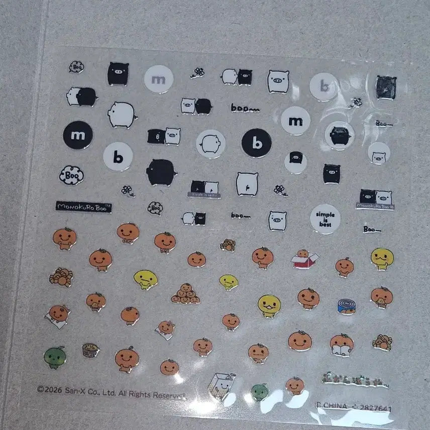 [BUNJANG] San-X Monokurobu & Mikabouya Nail Sticker (Sealed) / 산엑스 모노쿠로부 & 미캉보우야 네일 스티커 미개봉