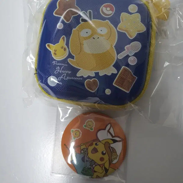 [BUNJANG] Milit Golduck Pouch & AHC Pikachu Pin Mirror Bundle (Sealed) / 밀잇 고라파덕 파우치 + ahc 피카츄 핀거울 미개봉 포켓몬