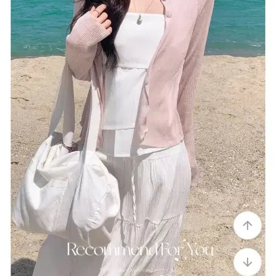 [BUNJANG] Ribbed Pink Cardigan / 살안타템 골지핑크가디건