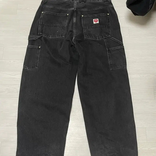 [BUNJANG] Carhartt WIP Nash Double Knee Stonewashed Black Denim Pants / [L] 칼하트 WIP 내쉬 더블니 스톤 워시드 블랙 데님