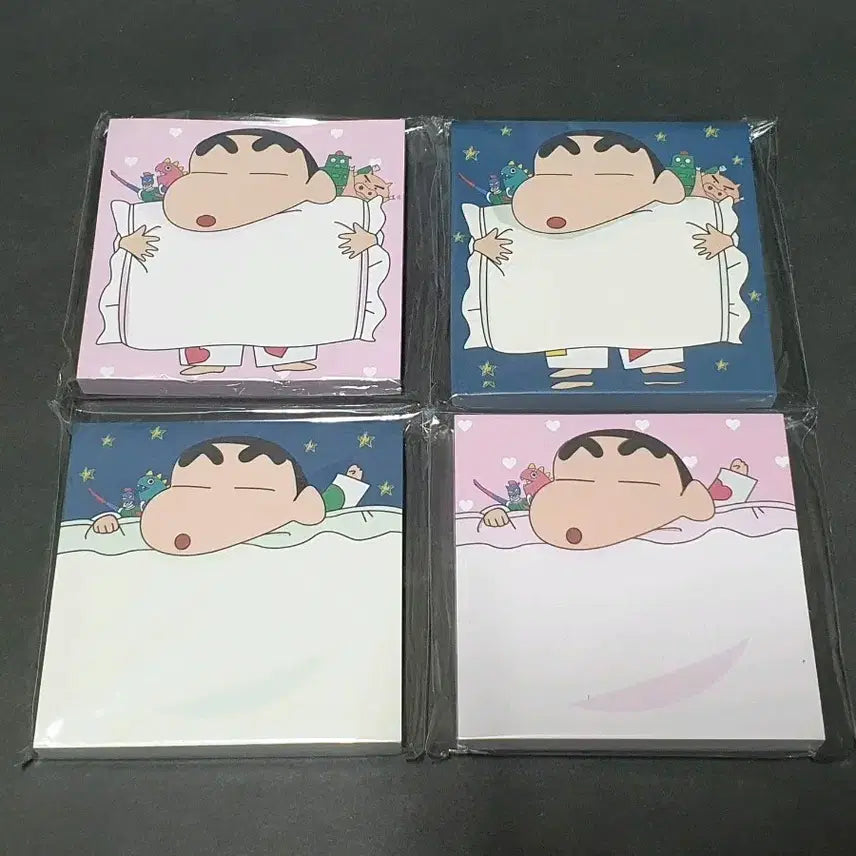 [BUNJANG] Crayon Shin-chan Memo Pad Set (4 Types) / 짱구 떡메 4종 일괄