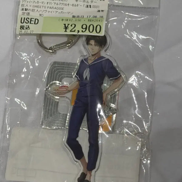 [BUNJANG] Attack on Titan Levi Ackerman Acrylic Keychain / 진격의 거인 리바이 아커만 아크릴 키홀더