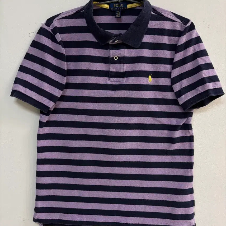 [BUNJANG] Polo Ralph Lauren Striped Polo Shirt / 폴로 랄프로렌 스트라이프 카라티 남색 연보라 pk 카라티