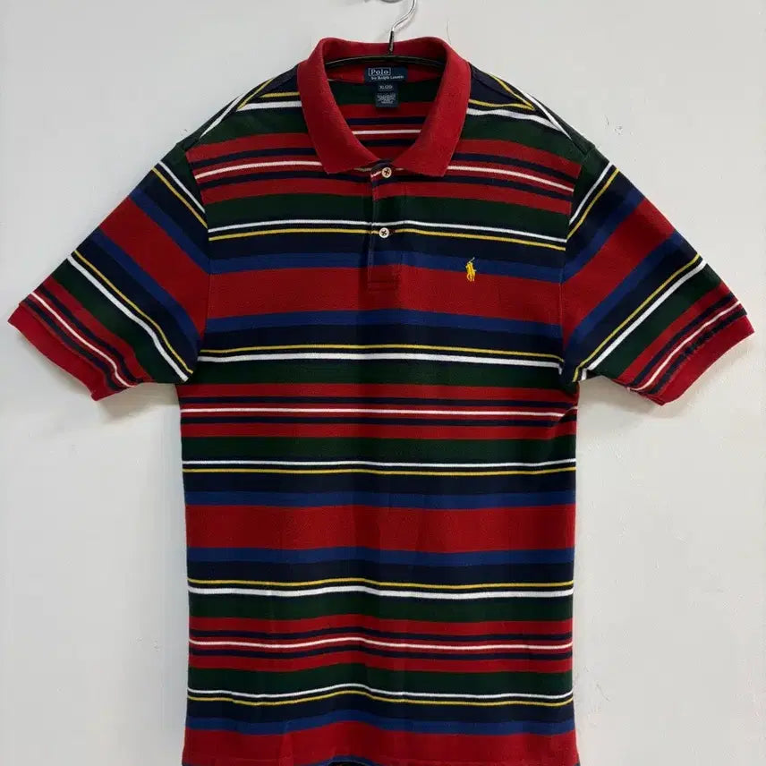 [BUNJANG] Polo Ralph Lauren Striped Short Sleeve Rugby Shirt / 폴로 랄프로렌 스트라이프 반팔 카라티 럭비티