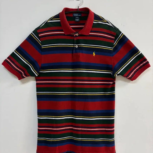 [BUNJANG] Polo Ralph Lauren Striped Short Sleeve Rugby Shirt / 폴로 랄프로렌 스트라이프 반팔 카라티 럭비티