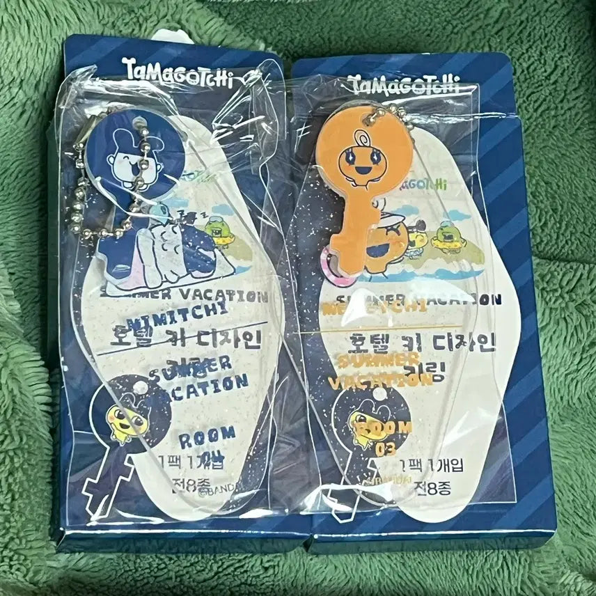 [BUNJANG] Tamagotchi Hotel Charm Set (Mimitchi, Memetchi) / 다마고치 호텔 키링 미미치 메메치 일괄