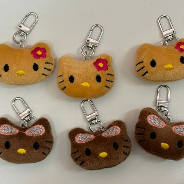 [BUNJANG] Tanning Kitty Face Keychain / 태닝키티 페이스 키링