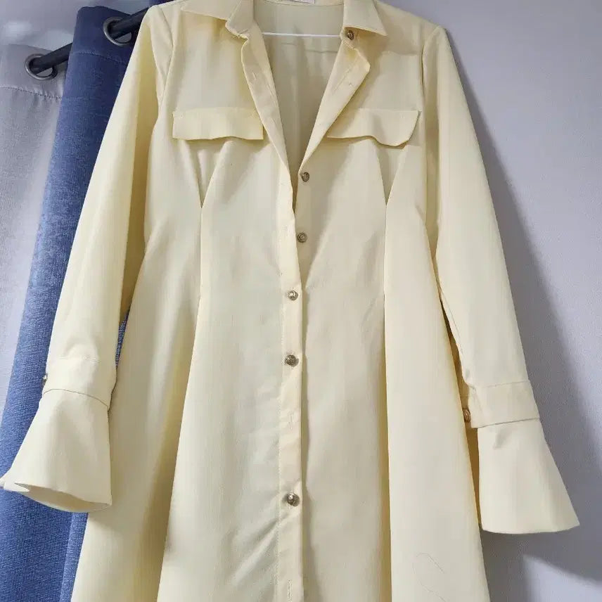 [BUNJANG] Yellow Shirt Dress / 노란색 셔츠 원피스