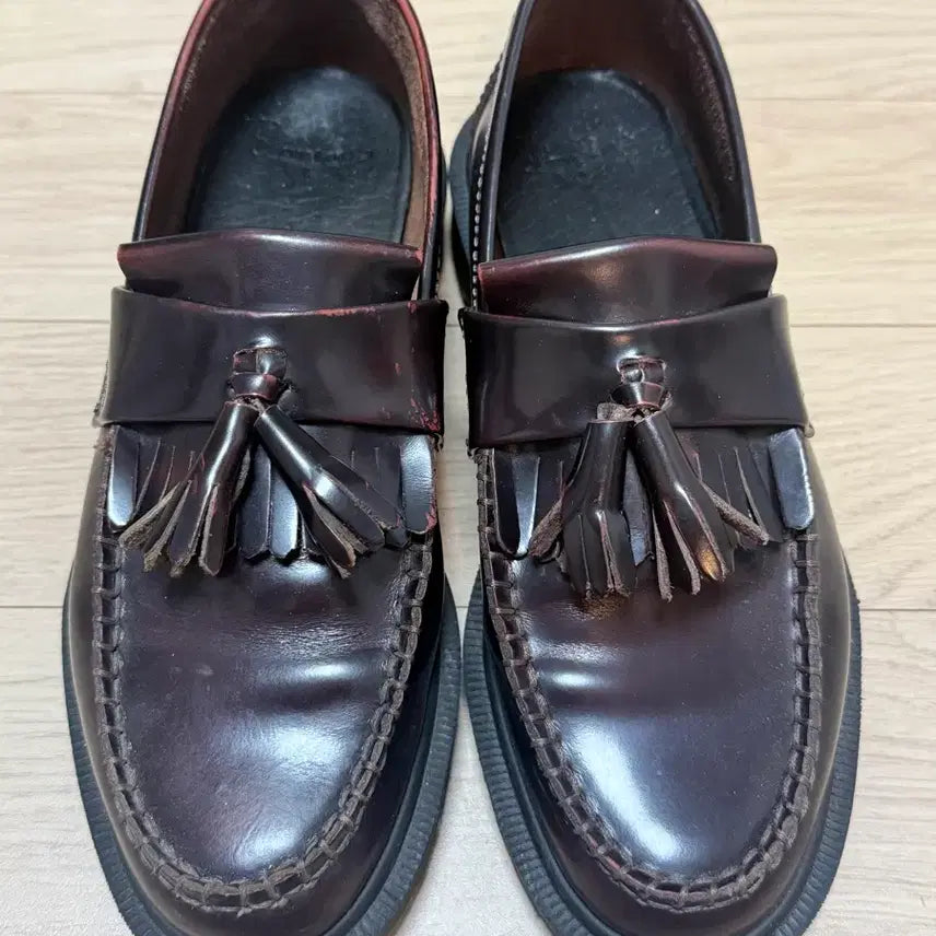 [BUNJANG] Dr. Martens Adrian Cherry Red Leather Loafers / 닥터마틴 아드리안 체리레드