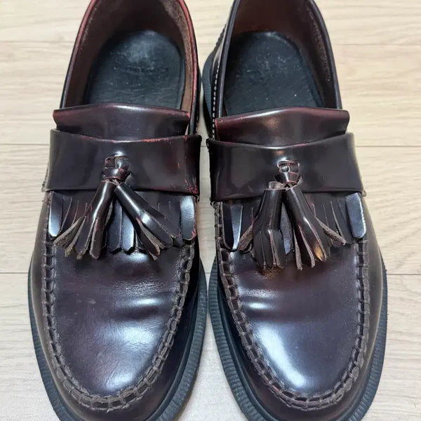 [BUNJANG] Dr. Martens Adrian Cherry Red Leather Loafers / 닥터마틴 아드리안 체리레드