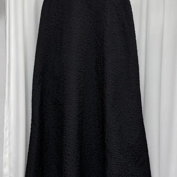 [BUNJANG] Misty Woman Jacquard Flare Long Skirt Black / [새상품] 미스티 우먼 자가드 플레어 롱스커트 블랙