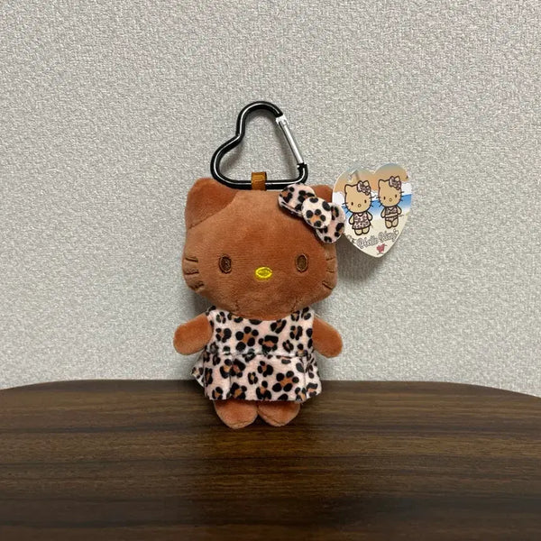 [BUNJANG] Sanrio Hello Kitty Leopard Print Mini Dress Keyring / 산리오 헬로키티 레오파드 호피 원피스 키링 태닝 키티 인형 뽑기