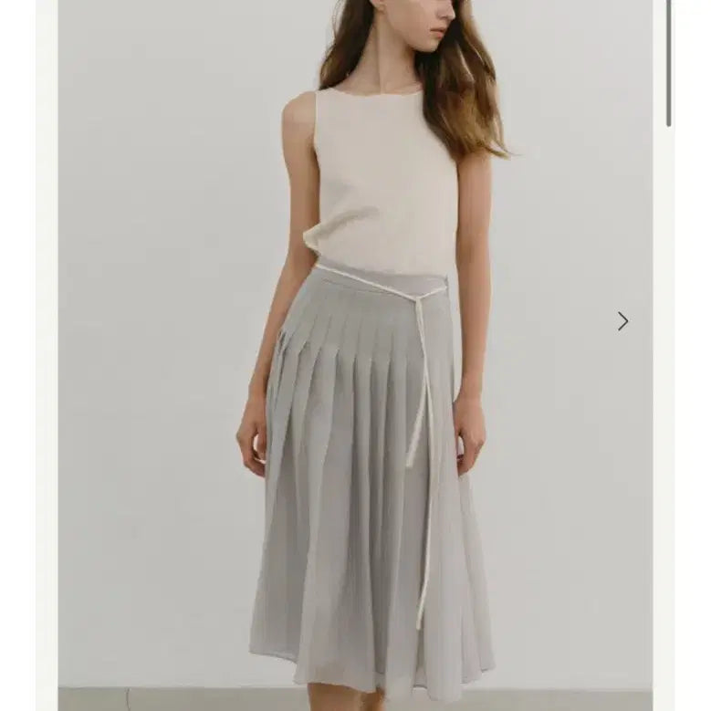 [BUNJANG] CIE HEIDI SHEER PLEATED SKIRT NAVY STANDARD / 시에 헤이디 시어 플리츠 스커트 s