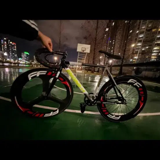 [BUNJANG] Engine 11 Neon Charcoal Track Fixie Bicycle / 개쌉급처!)판매/대차 엔진11 네온차콜 프레임셋 픽시(설명필독*