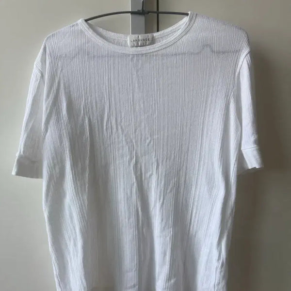 [BUNJANG] Women's Ribbed Short Sleeve T-Shirt / 여성 골지 반팔티셔츠