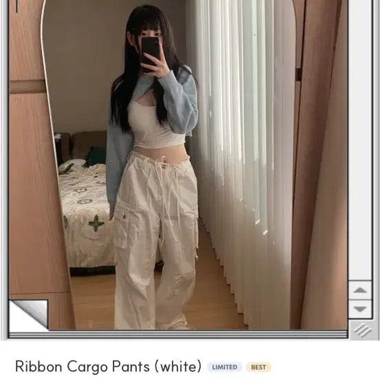 [BUNJANG] Ur-Hang Vintage Maid Cargo Pants (White) / 어항빈티지 메이드 카고팬츠 (화이트)