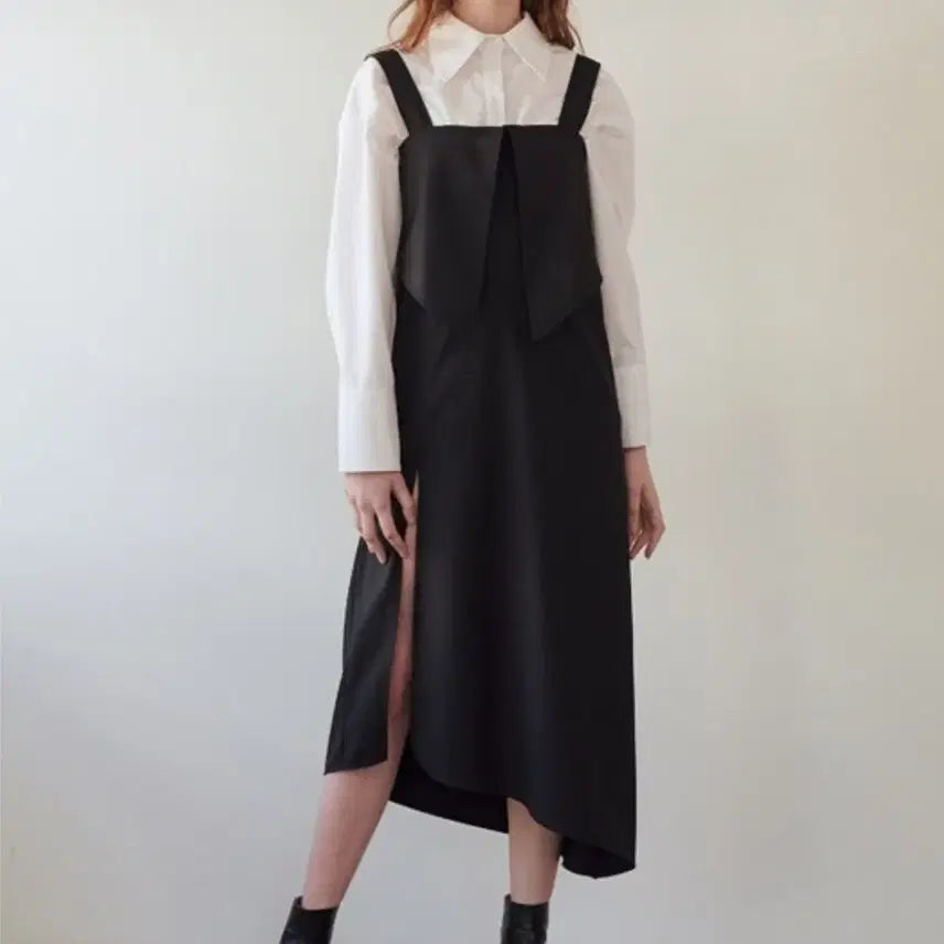 [BUNJANG] ATFIRSTSIGHT Black Bustier Long Dress / ATFIRSTSIGHT 블랙 뷔스티에 롱 원피스