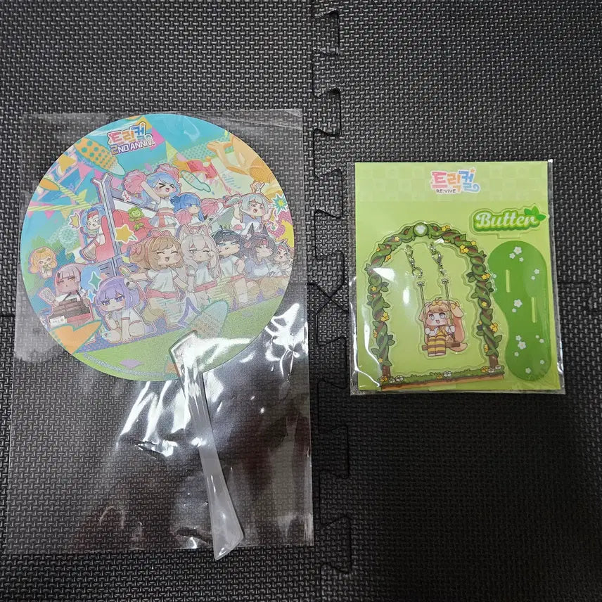 [BUNJANG] Trickcal Butter Acrylic Stand & 2nd Anniversary Sports Day Fan / 일괄) 트릭컬 버터 아크릴 스탠드, 2주년 운동회 부채