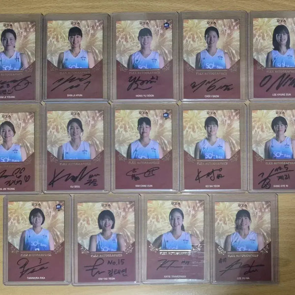 [BUNJANG] 24-25 WKBL Shinhan Bank Flex Auto Trading Card Set (14 Cards) / 24-25 VIA WKBL 신한은행 김지영, 신지현 등 플렉스오토 14장