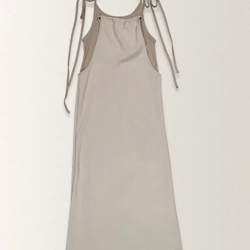 [BUNJANG] OURO Tie Up Layered Jersey One Piece Dress (Moss) / [새] OURO 아우로 타이업 레이어드 져지 원피스 (모스)