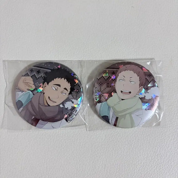 [BUNJANG] Haikyuu!! Matsukawa Issei & Hanamaki Takahiro Winter Can Badge Set / 하이큐 마츠카와 하나마키 겨울 캔뱃지 일괄