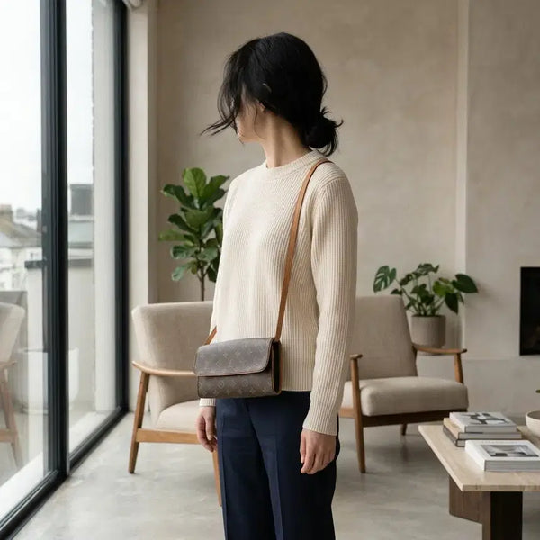 [BUNJANG] Louis Vuitton Monogram Pochette Twin GM Shoulder Bag / 루이비통 모노그램 포쉐트 트윈 GM 숄더백